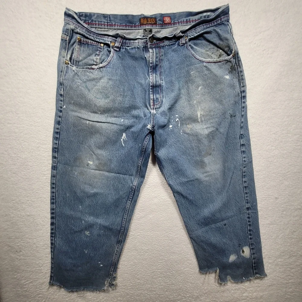 RISK Street Knowledge Denim Jean Cut-Off Shorts
